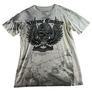 Xtreme Couture L Large Forest Griffin UFC MMA Signature Shirt Skull Helmet Wings
